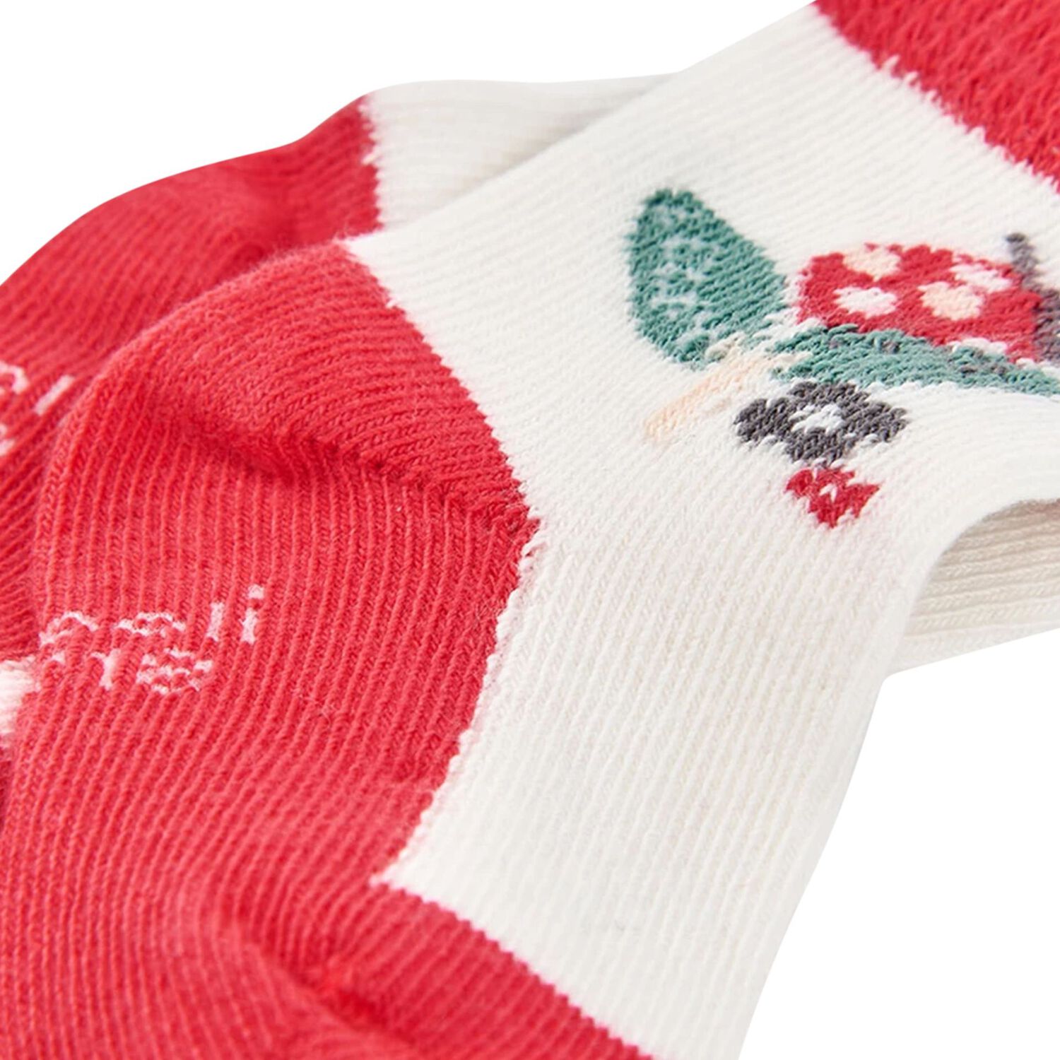 Baby Girls Red, White & Pink Socks ( 2 Pack ), , hi-res